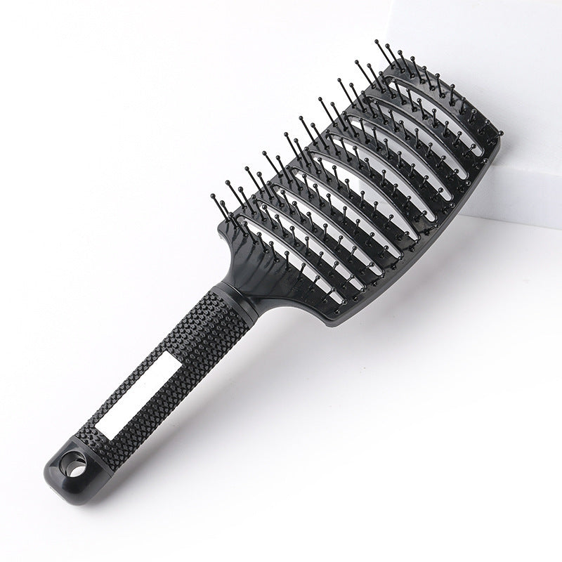 Large Curved Comb, Ribbed Hair Comb, Boar Bristle Curved Massage Comb, Nine-Row Comb, Styling Curling and Smoothing Comb, Cross-Border - 图片 23