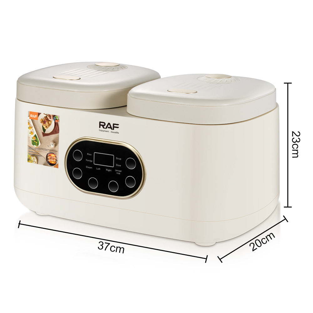 RAF European Standard Rice Cooker Smart2L Fully Automatic Health Care Household Stainless Steel Double Pot Multi-Functional R.5419 - 图片 8