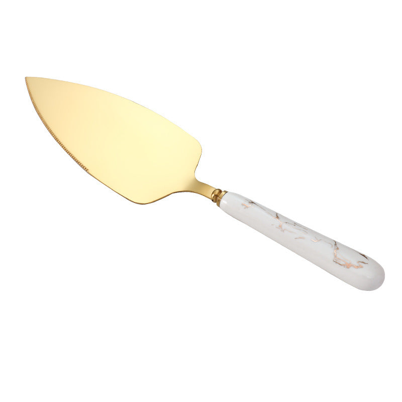 Ceramic Handle Stainless Steel Knife and Spatula Gift Set Creative Baking Tools Cheese Knife Butter Knife Cake Spatula Pizza Spatula - 图片 11