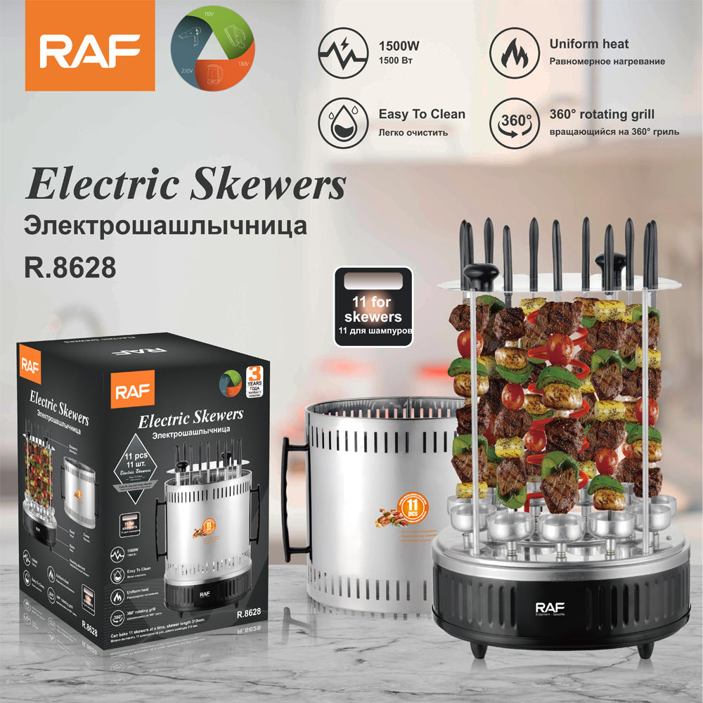 RAF European Standard BBQ Grill Skewer Machine Household Multifunctional Grilling and Frying Integrated Smokeless Charcoal Grill - 图片 10