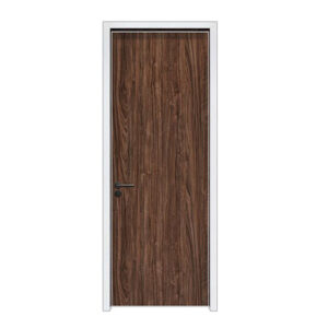 China Product High Quality Interior Solid Wood Door With Metal Frame for House and Hotel