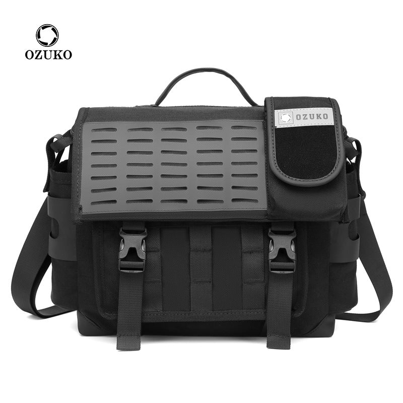 Men's Messenger Bag Multifunctional Crossbody Bag Waterproof Cycling Shoulder Bag Outdoor Commuting Tactical Style Men's Satchel - 图片 4