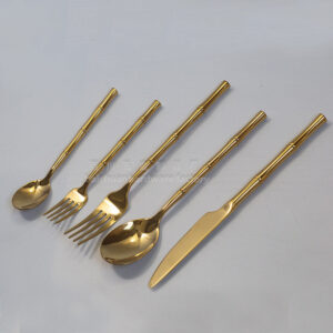 304Stainless Steel Bamboo Chopsticks and Spoon Set High-End Solid Tableware Household Set Dessert Spoon Fork Fruit Fork Tableware