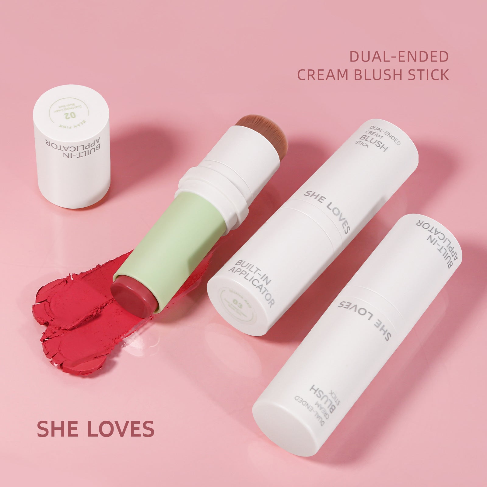 New Product sheloves Blush Stick Long-lasting Natural Color Cream Rouge Low Saturation Expanding Color Makeup - 图片 21