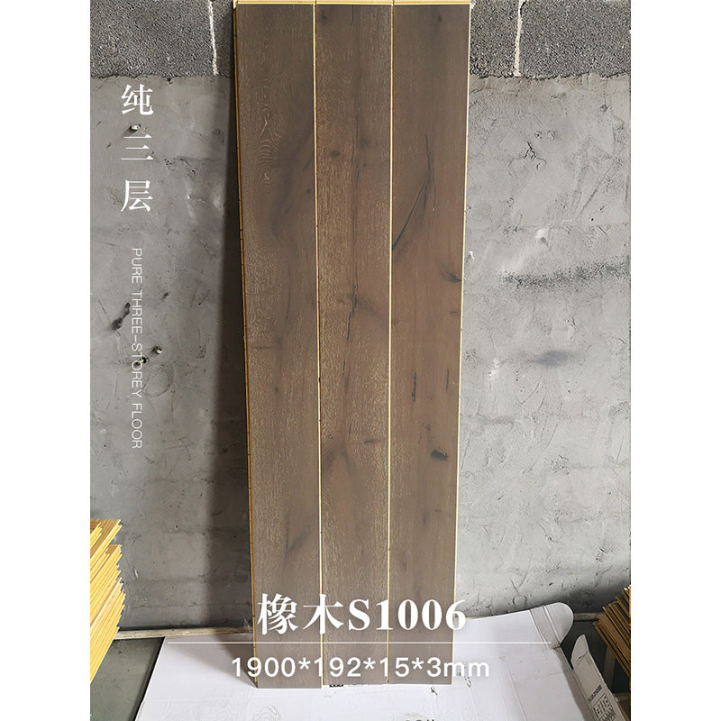 Door-to-Door Installation Old Three-Layer Large Board Pure Three-Layer Solid Wood Floor Oak Log3.0-4.0mm Underfloor Heating - 图片 36