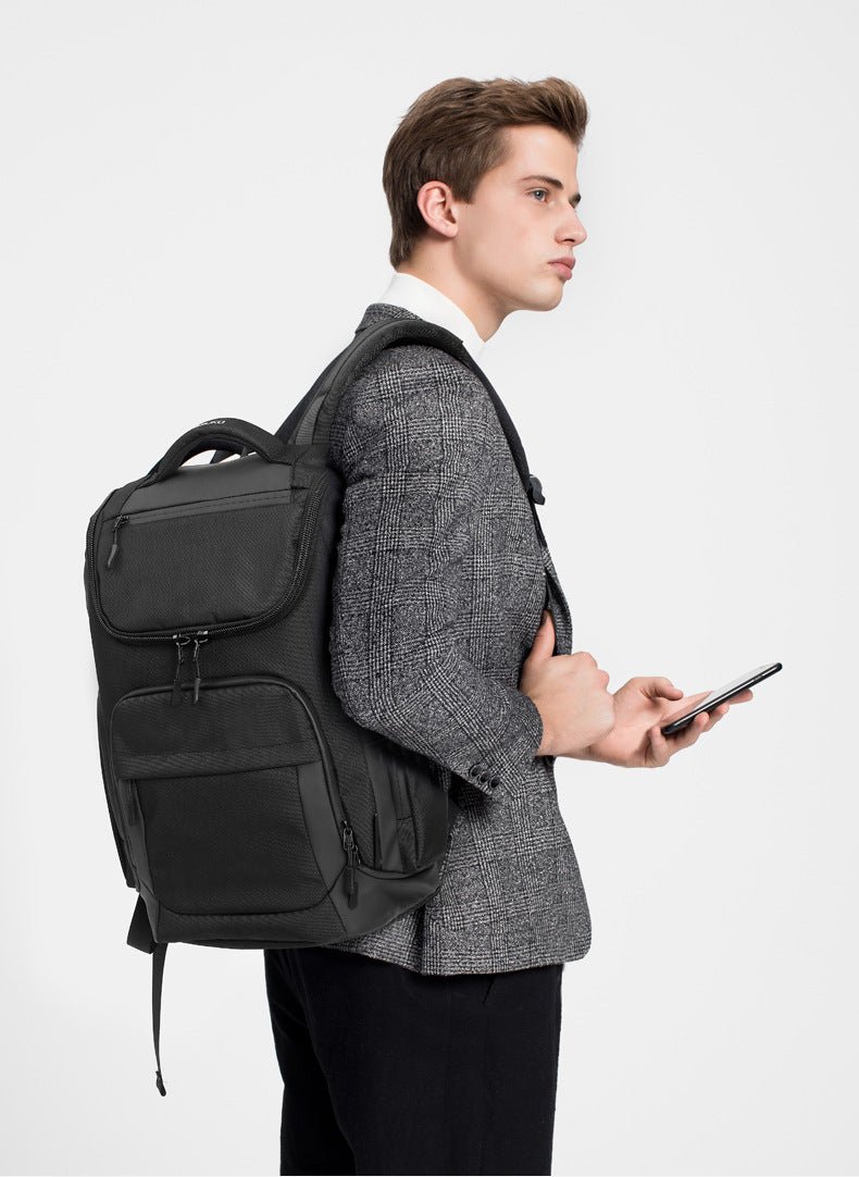 OZUKO Business Backpack Men's Commuting Large Capacity Computer Bag Travel Backpack High-end Waterproof School Bag - 图片 10