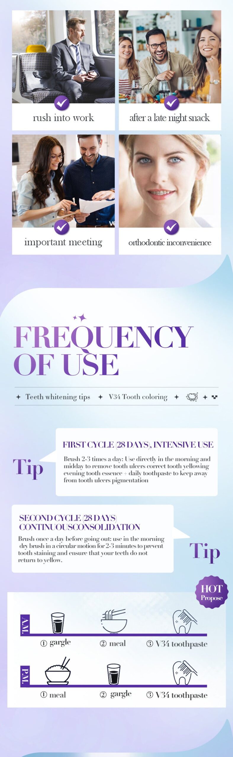 V34Whitening Toothpaste28ml SADOER Clean Teeth Clean Toothpaste Cross-Border Foreign Trade Wholesale - 图片 14