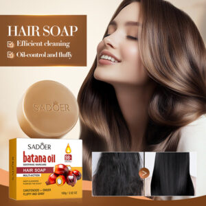 Batahana Hair Soap100g SADOER Deep Cleansing Hair Shampoo Cross-Border Foreign Trade Wholesale