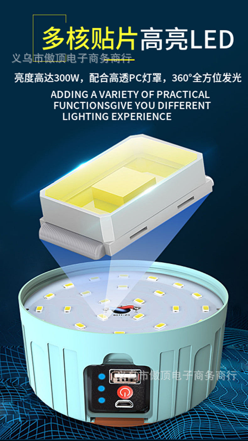 Multifunctional Solar Charging Remote Control Emergency Light Bulb Camping Light Tent Light Night Market Light Mobile Lighting - 图片 10