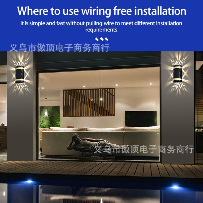 Solar Light Outdoor Human Body Induction Wall Light Waterproof Garden Courtyard Light Colorful Landscape Light LED Street Light - 图片 10