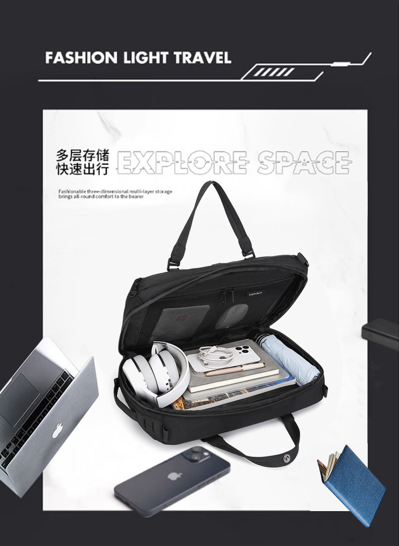 Business Computer Backpack Men's Multifunctional Large Capacity Waterproof Commuting Backpack Shoulder Portable Computer Bag - 图片 12