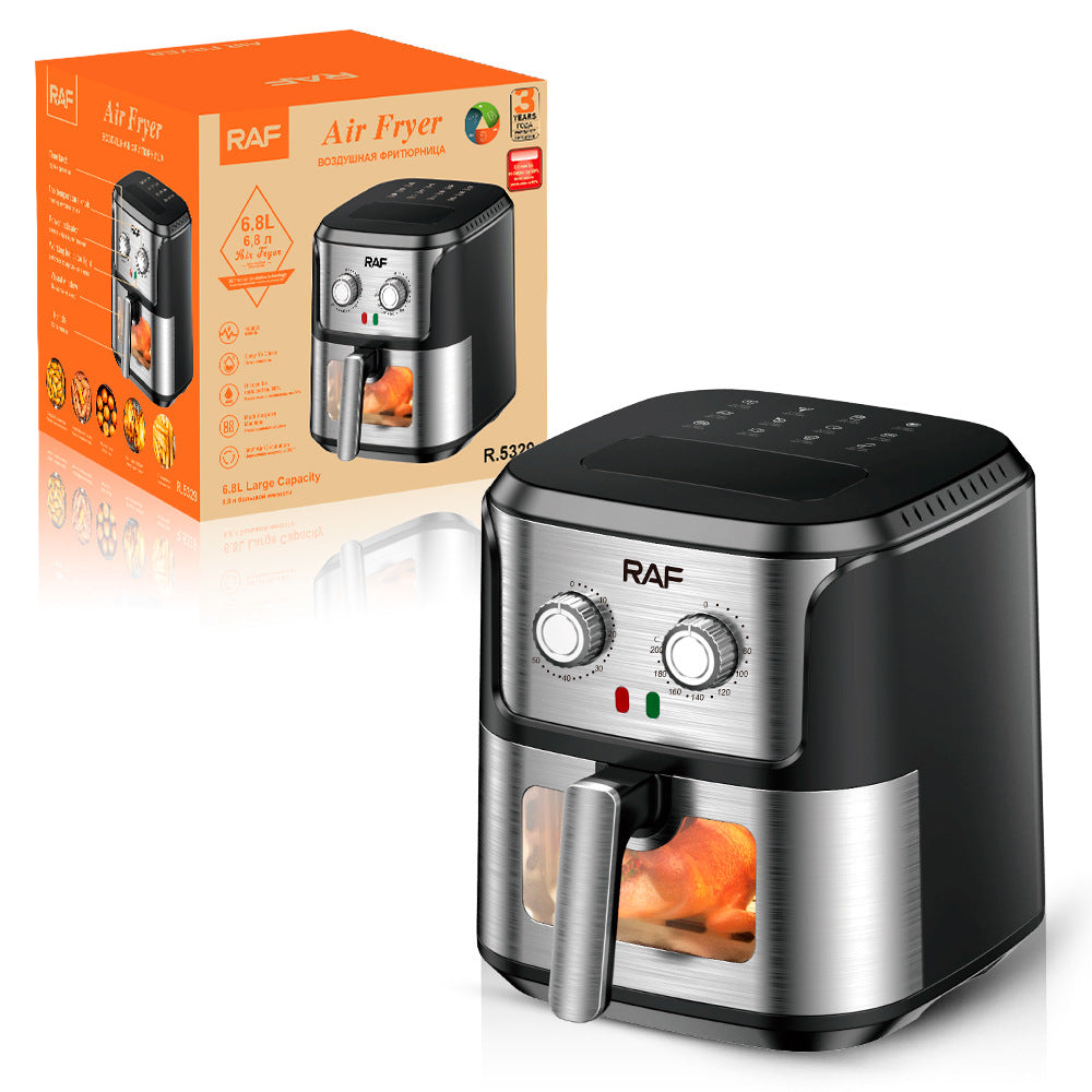 RAF European Standard Household Oil-Free Air Fryer Multifunctional Smart Oven French Fries Electric Fryer6.8L - 图片 11