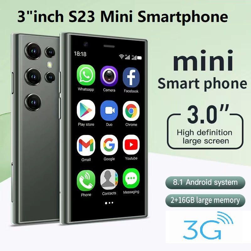 S23Mini Mobile Phone 2+16GB Ultra-thin small screen3Inch mini Smart touch screen small phone for students