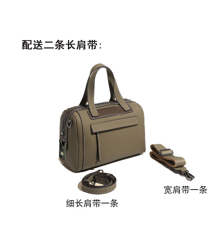 Boston Crossbody Pillow Bag Privacy Protection Fingerprint Unlock Genuine Leather Handbag Commuter Women's Bag Crossbody Bag - 图片 24