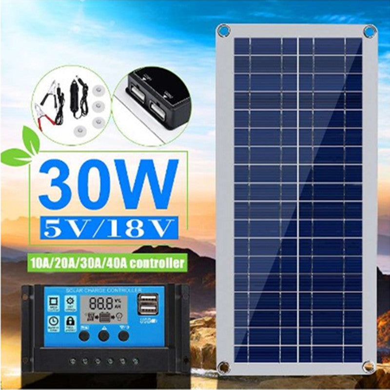30W Flexible Lightweight Portable Controller Solar Charging Board Durability Solar Charger - 图片 4