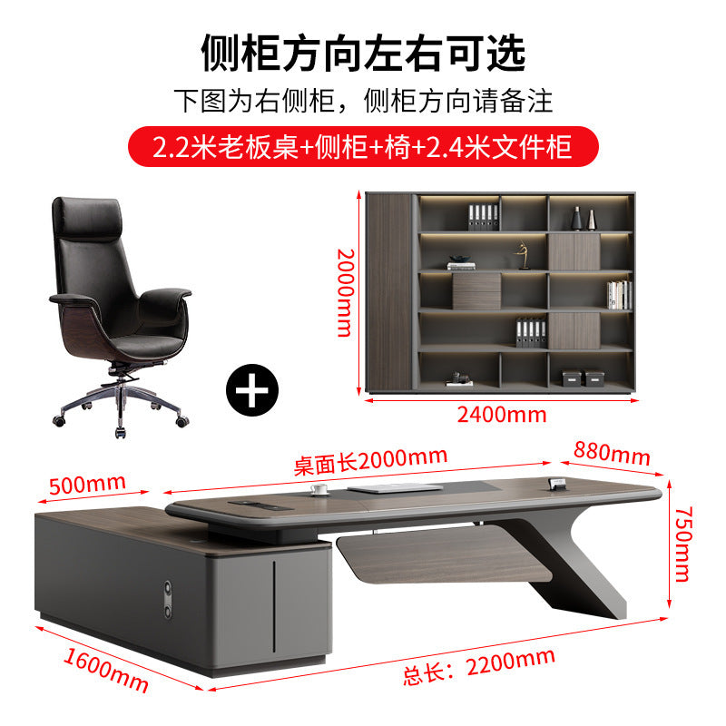 Painted Office Desk Executive Desk President Leader Chairman Boss Desk Office Manager Desk Office Desk and Chair Set - 图片 26