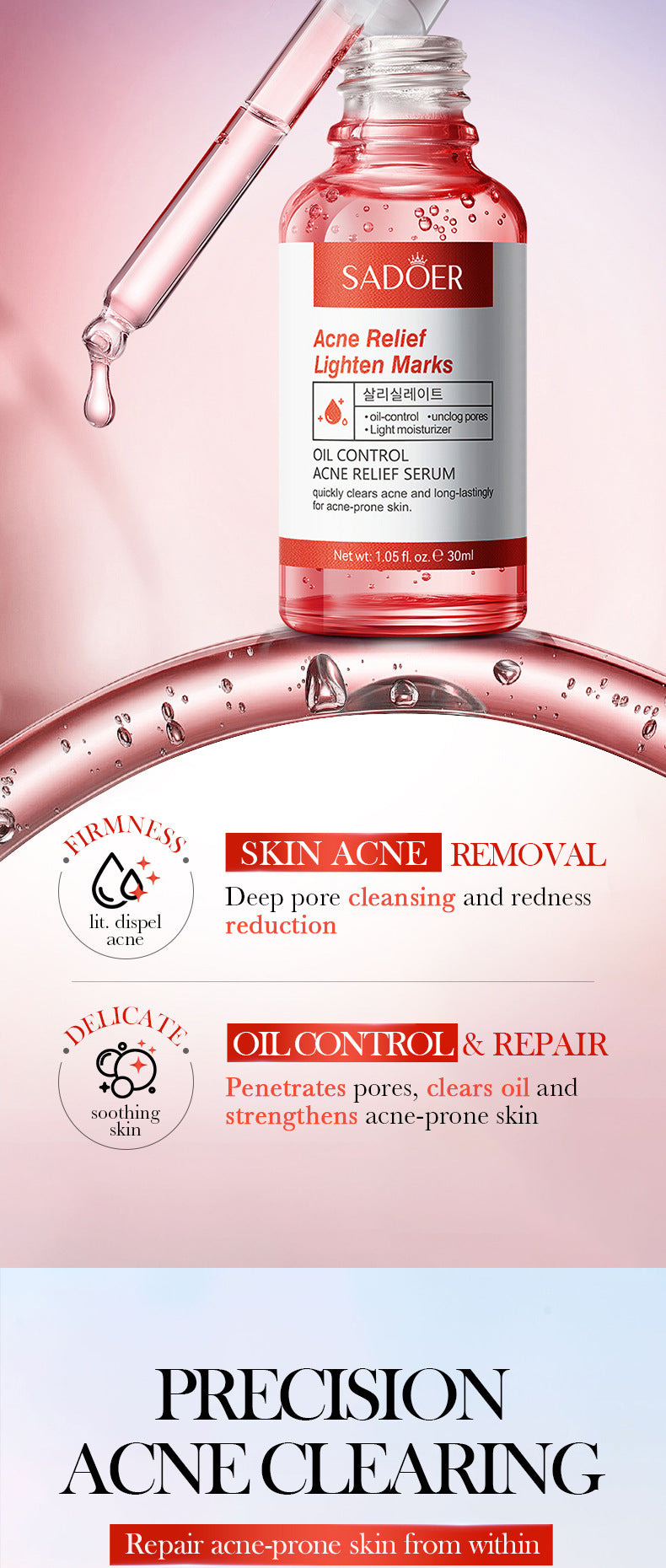 Skin Rejuvenation and Brightening Serum SADOER Moisturizing and Hydrating Essence Gel Cross-Border Wholesale - 图片 31