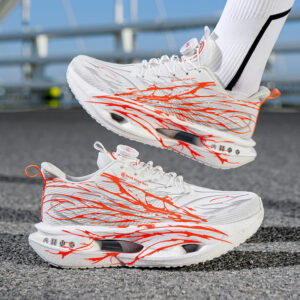 Autumn Winter Double Mesh Thickened Comfortable Rotating Buckle Fluorescent Versatile Running Shoes Youth Carbon Plate Really Soft Sole Sports Shoes