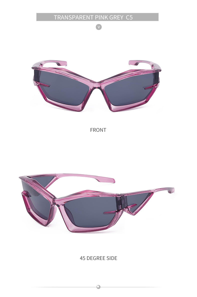 European and American style unique shaped sunglasses for men Y2K Millennium Future Technology Sunglasses for Women Trendy Glasses Wholesale - 图片 23