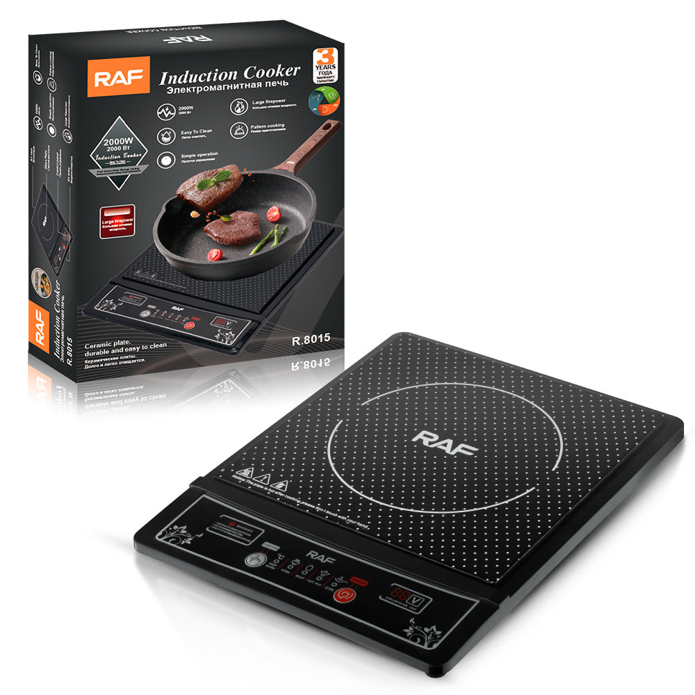 RAF European Standard Induction Cooker Household Button Smart Stir-fry Hot Pot Waterproof Ceramic Panel2000W - 图片 13