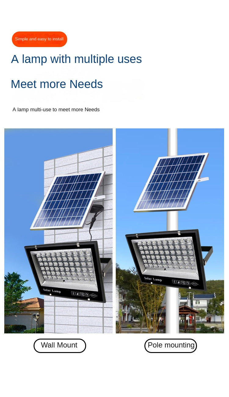 Outdoor Waterproof Ip65 Wholesale Backyard Factory Workshop Searchlight Outdoor Lighting Solar Floodlight - 图片 22