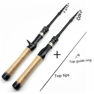 Portable Telescopic Lure Rod ul European and American Style Carbon Fiber Short Section Fishing Rod with Cork Handle