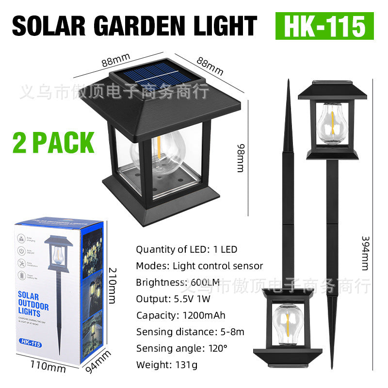 New Solar Lawn Light Outdoor Automatic Sensor Tungsten Lamp Garden Decoration Ground Plug Courtyard Landscape House Light - 图片 20