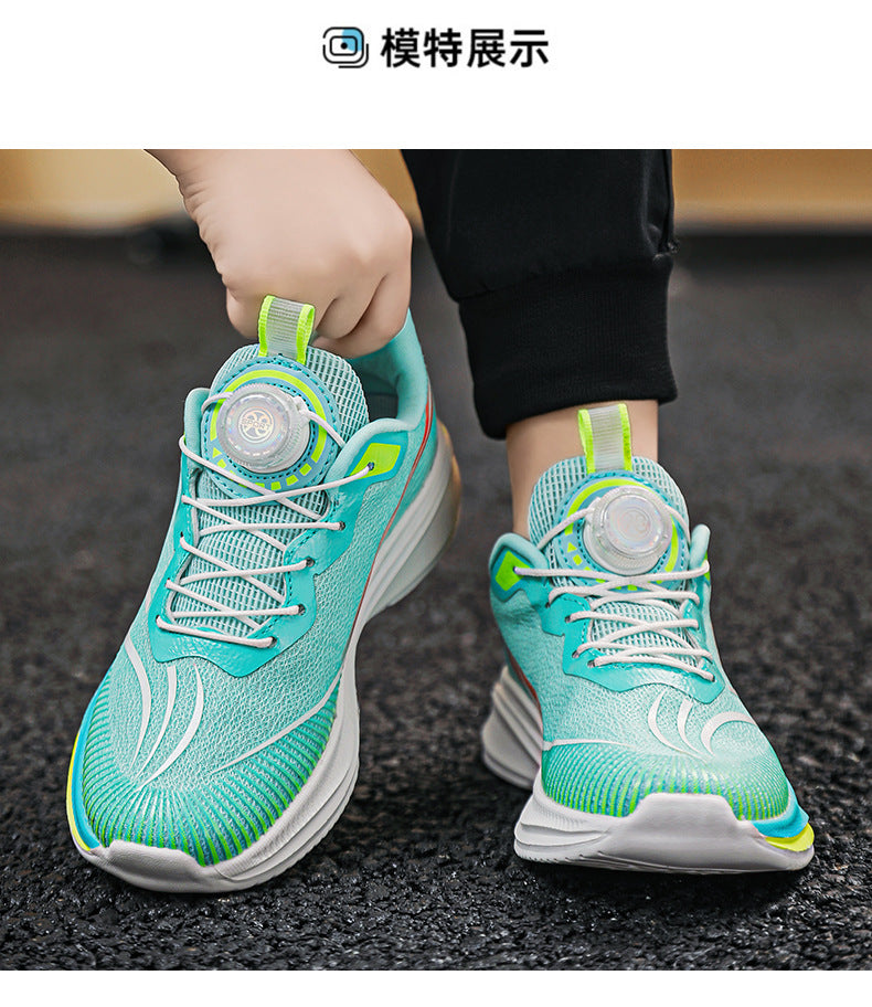 Men's and Women's Children's Running Shoes Lightweight Soft Sole Night Light Kids Shoes Men's Racing Student Mesh Sports Shoes Non-Slip Sole - 图片 16