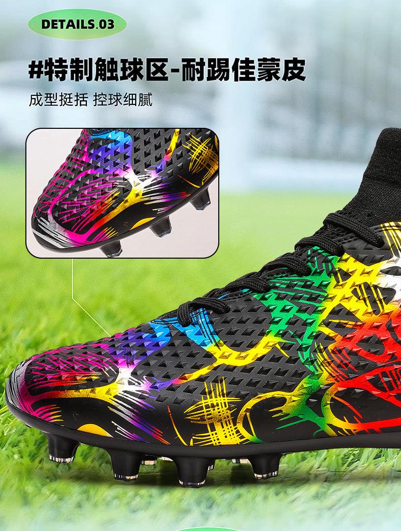 Youth Football Shoes Men and Women Long Spikes Adult Professional Sports Training Shoes Artificial Grass Non-Slip Wear-Resistant Competition Shoes - 图片 15