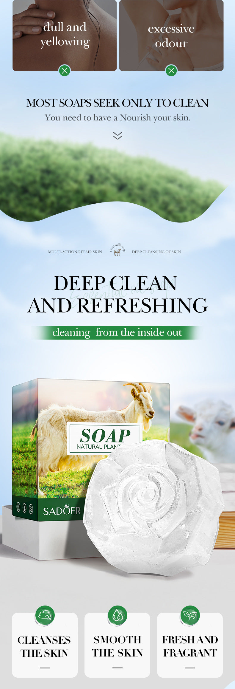 Handmade Soap100g Essential Oil Plant Fruit Deep Cleansing Body Soap Export Manufacturer Wholesale - 图片 29