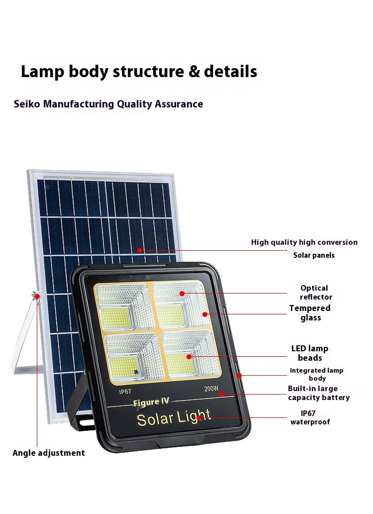 Super Bright LED Solar Flood Light Waterproof IP65 Street Light for Garden for Courtyard Stadium Outdoor Use Factory Direct - 图片 14