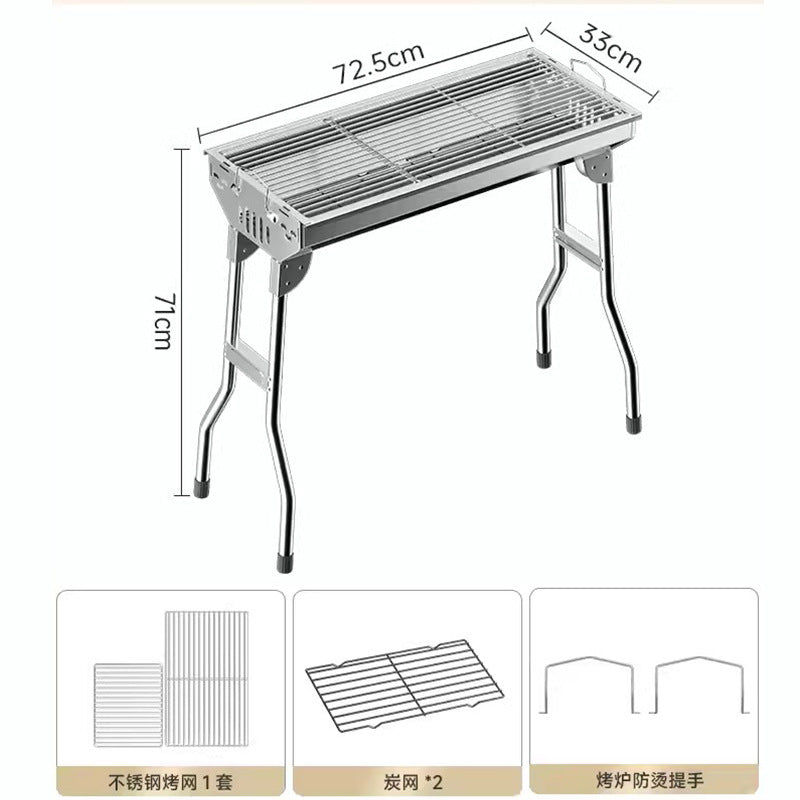 BBQ Grill Outdoor Smokeless Folding BBQ Rack Household Courtyard Charcoal Grill Portable Oven Outdoor Portable - 图片 15