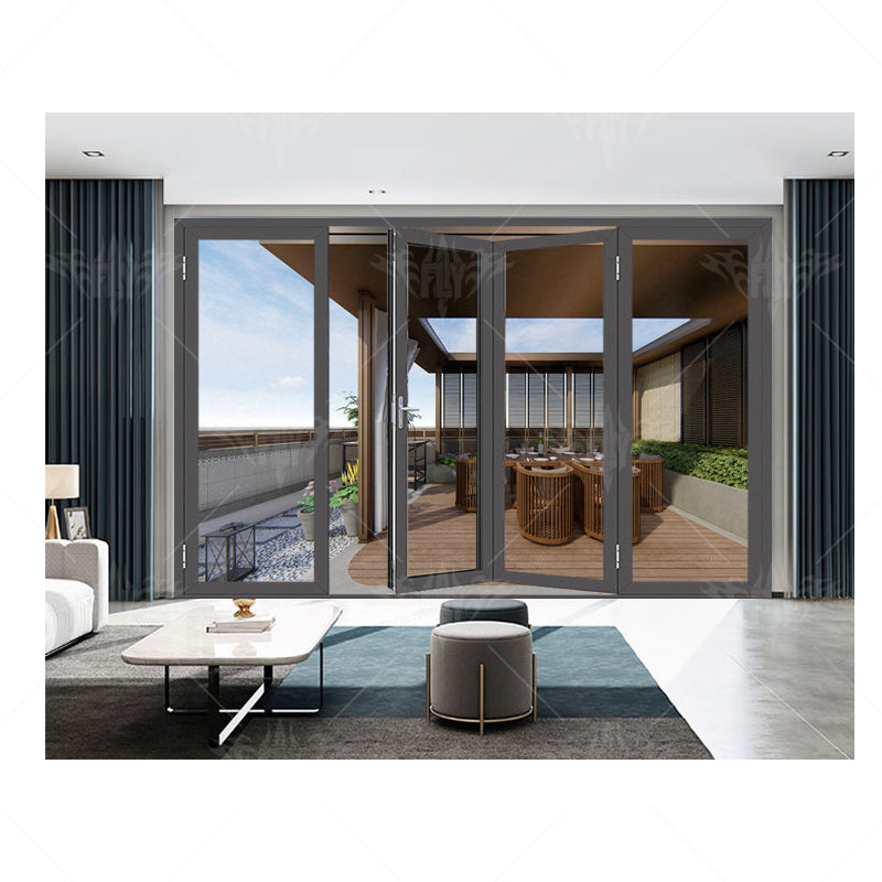 2023 Latest Design of Folding Doors Tempered Glass for High Safety and Quality Suitable for Home Installation - 图片 5