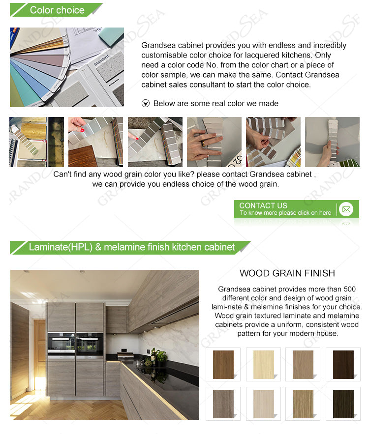 Foshan Factory Outlet Sale Kitchen Furniture Modern Lacquer Finished Kitchen Cabinets - 图片 9