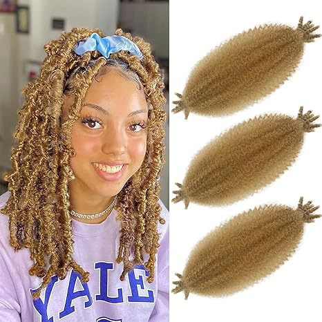 Factory In-Stock African Hand-Torn Caterpillar Wig Synthetic Long Curly Hair Marley Braid Fluffy Short Curly - 图片 21