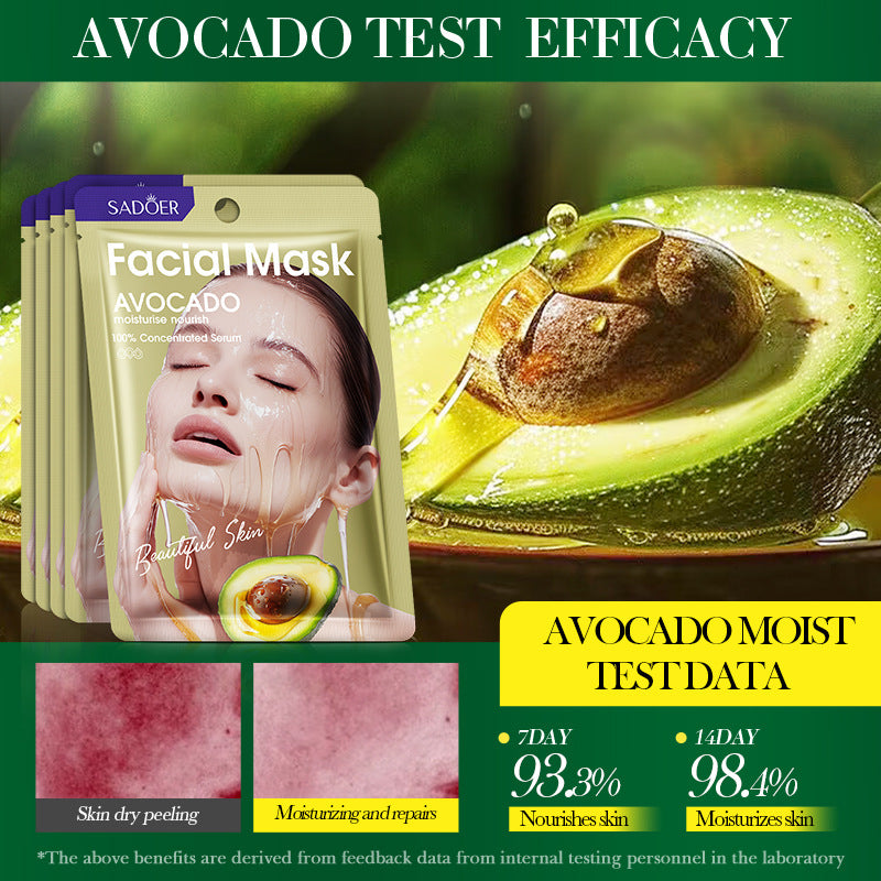 Honey Avocado Nourishing Mask SADOER Moisturizing and Hydrating Face Mask Cross-Border Wholesale - 图片 3