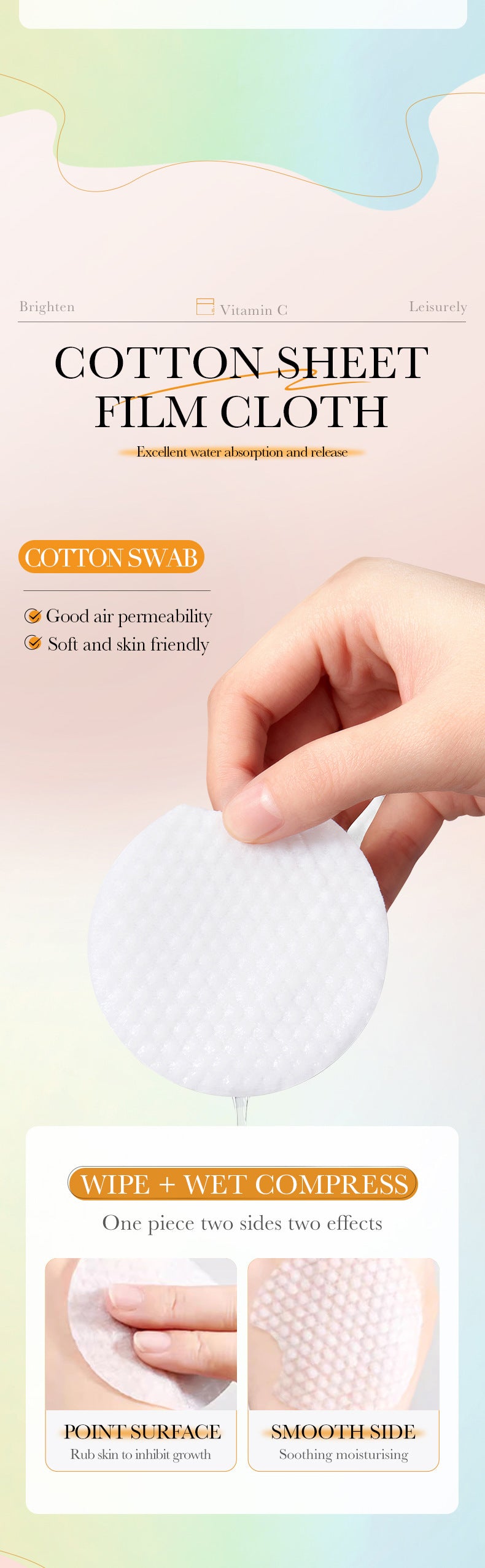 Vitamin C Cotton Sheet SADOER Salicylic Acid Whitening and Rejuvenating Mask Cross-Border Wholesale - 图片 12