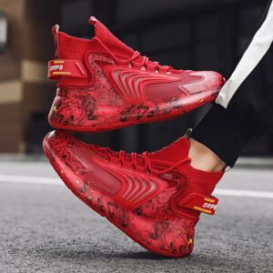 2025New National Fashion Casual Shoes Breathable Mesh Patchwork Men's Shoes Thick Sole Height Increasing Non-Slip Wear-Resistant Sports Shoes