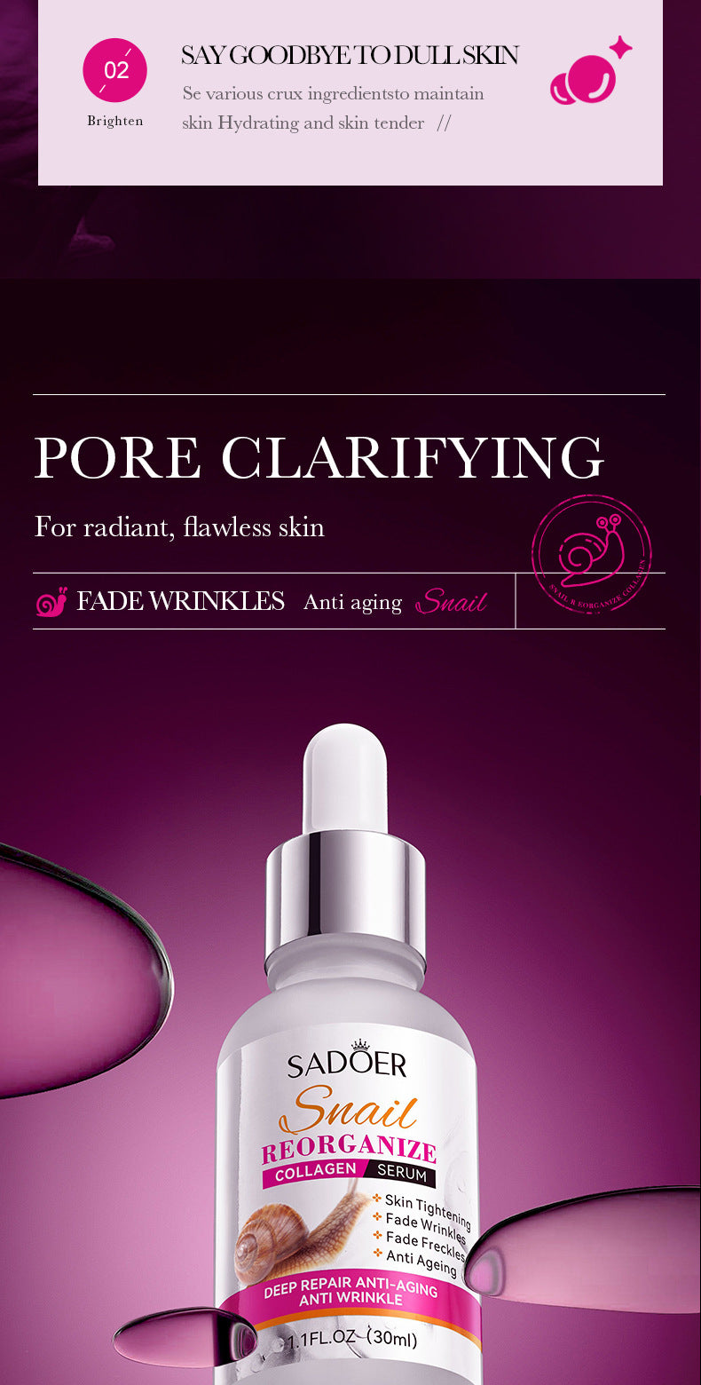 Snail Essence SADOER Collagen Delicate Moisturizing Hydrating Nourishing Cross-Border Wholesale - 图片 15