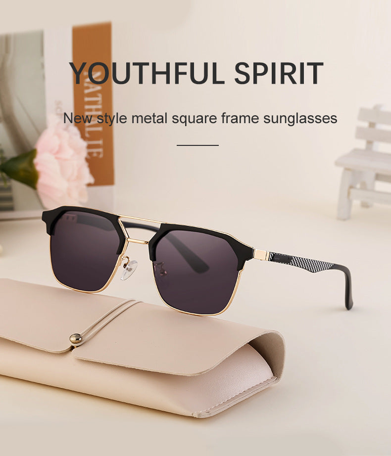 European and American Fashion Cat Eye Sunglasses for Men, Unique High-End Feel, Men's Driving Glasses Wholesale shades - 图片 8