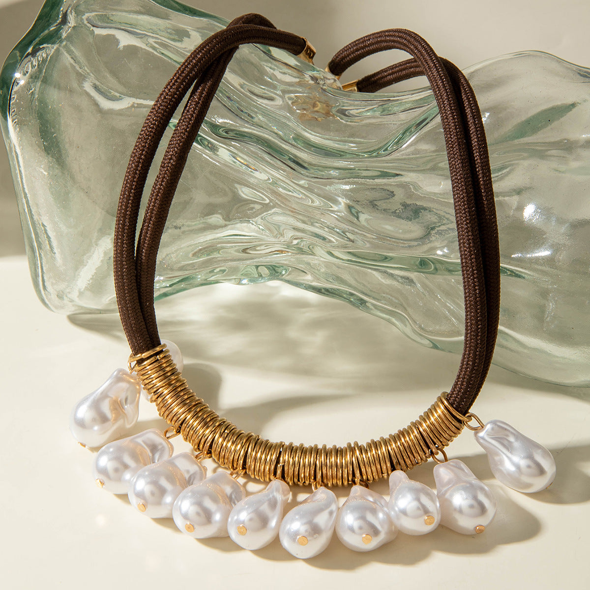 European and American New Style Personality Mesh Round Pendant Necklace for Women Elegant Simple Textured Round Pendant Rope Chain Necklace - 图片 42