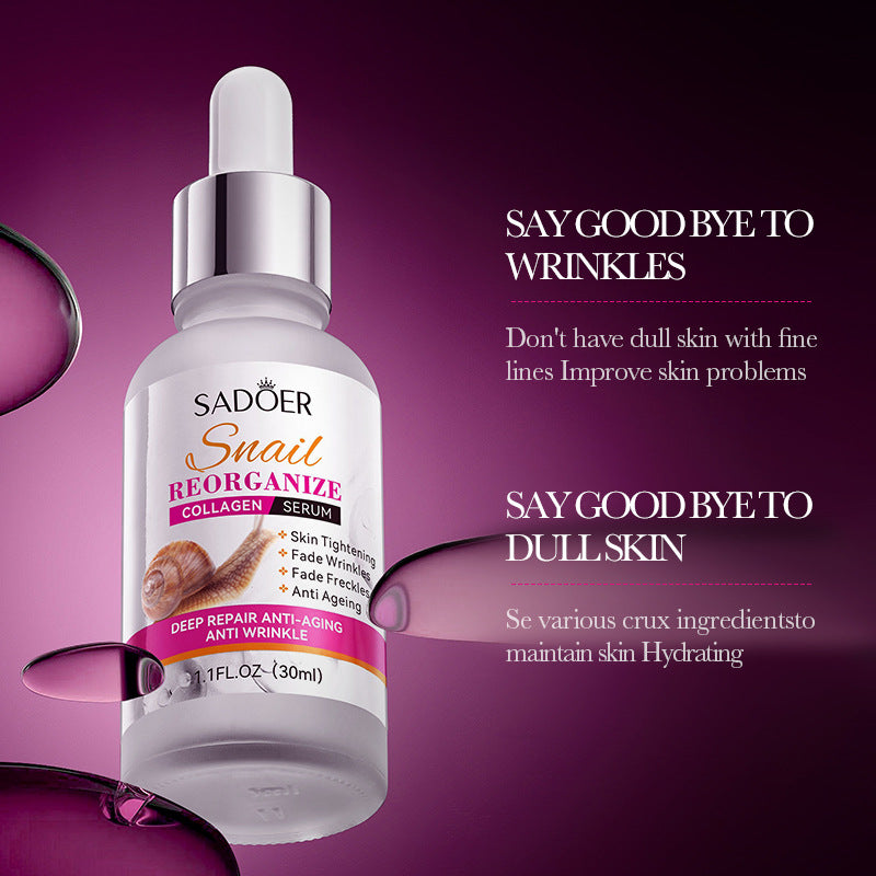 Snail Essence SADOER Collagen Delicate Moisturizing Hydrating Nourishing Cross-Border Wholesale - 图片 4