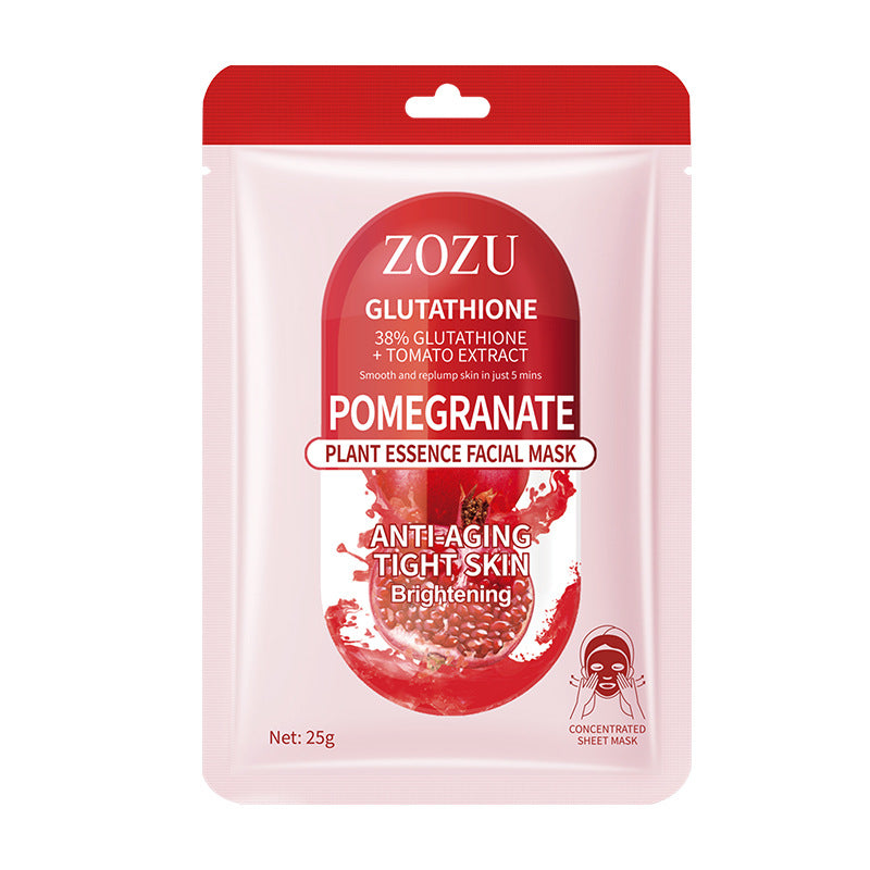 Cross-border Plant Face Mask25g ZOZU Hydrating and Moisturizing Red Pomegranate Nourishing Export Manufacturer Wholesale - 图片 5