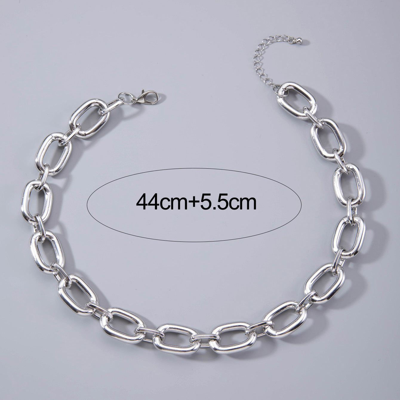 European and American Ornament Fashion Hip-Hop Short Thick Chain Geometric Necklace Metal Exaggerated Necklace - 图片 32