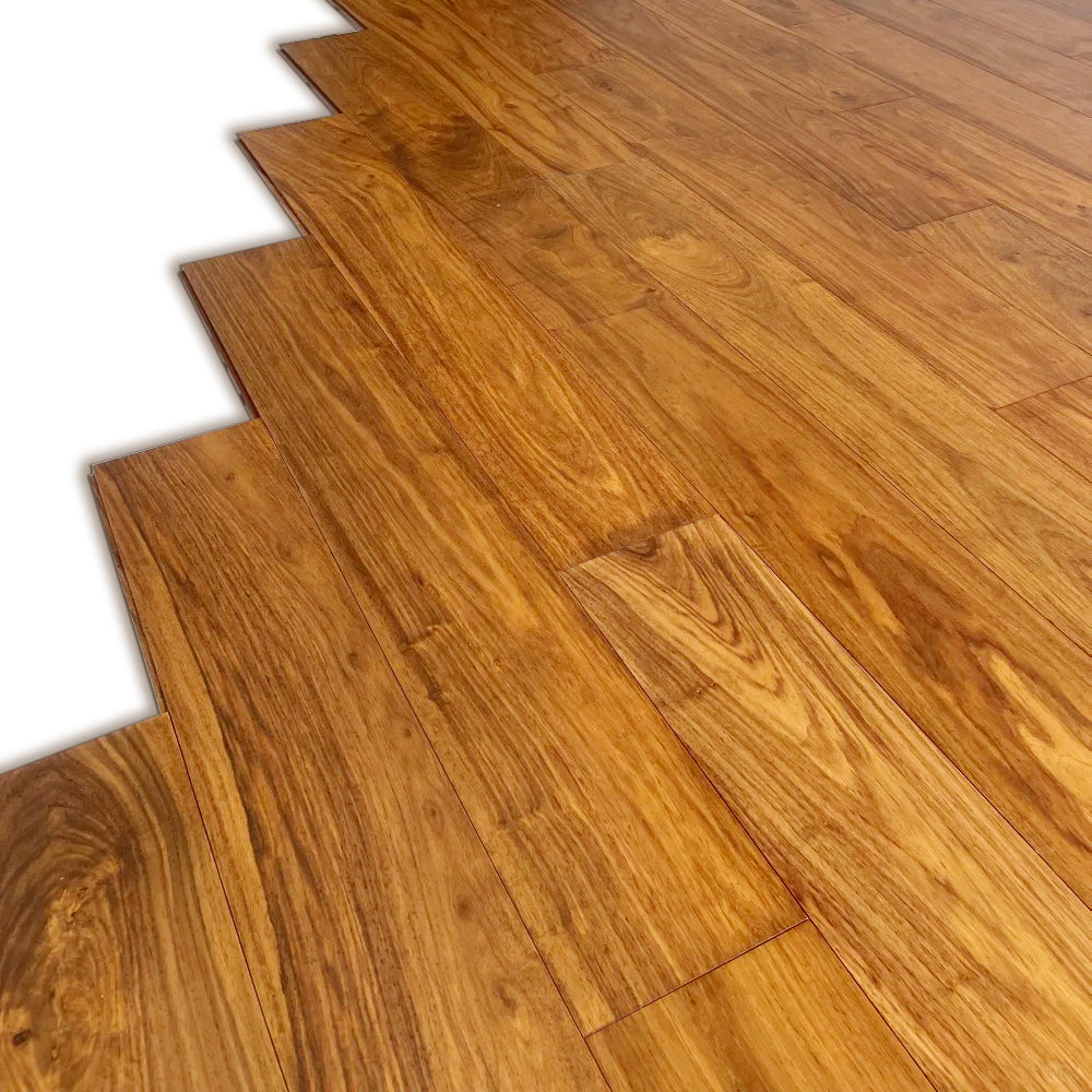 ENF Certified AB Grade Padauk Click Lock Three-Layer Solid Wood Flooring Waterproof Anti-slip for Living Room & Outdoor Use - 图片 18