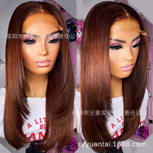 13X4 lace Layered Cut Straight Synthetic Wig for Daily Party - 图片 8