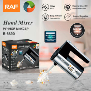 RAF EU Standard Household Electric Mini Mixer for Batter and Egg Beating, Fully Automatic Lightweight Handheld Cream Whisk