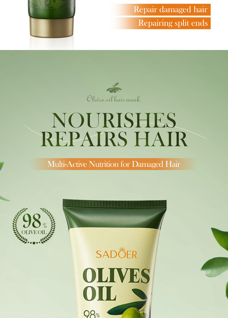 Olive Oil Hair Mask SADOER Repair Smooth Nourishing Hair Conditioner Cross-Border Wholesale - 图片 9