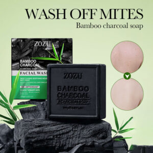 Bamboo Charcoal Soap100g ZOZU Cleansing, bathing, moisturizing essential oil soap  foreign trade wholesale