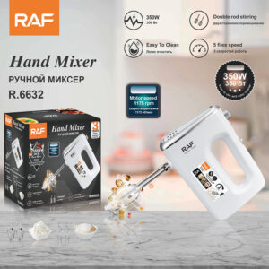 RAF European Standard5Electric Egg Beater Household Handheld High-Power Egg Mixer Dough Kneading Baking Blender R6632